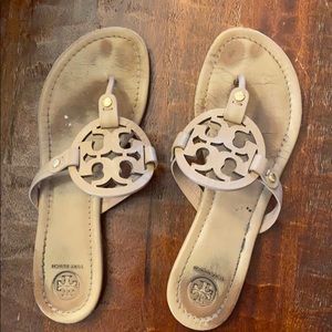 Well loved Tory Burch Miller sandals